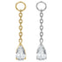 Titanium Jewelled Droplet Charm