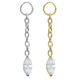 Titanium Jewelled Marquise Charm