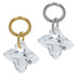 Titanium Hinged Clicker Ring with Titanium Sundrop Jewelled Charm