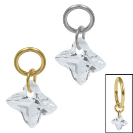 Titanium Sundrop Jewelled Charm