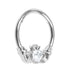 Titanium Jewelled Claddagh Hinged Clicker Ring