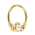 Titanium Jewelled Claddagh Hinged Clicker Ring