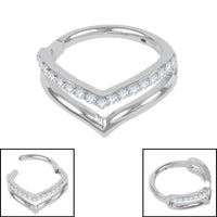 Titanium Corporal Hinged Clicker Ring