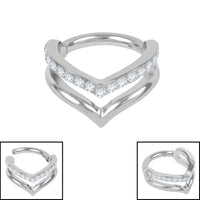 Titanium Corporal Hinged Clicker Ring