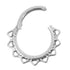 Titanium Filigree Lace Hinged Clicker Ring