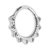 Titanium Filigree Lace Hinged Clicker Ring