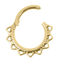 Titanium Filigree Lace Hinged Clicker Ring