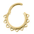 Titanium Filigree Lace Hinged Clicker Ring