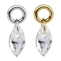 Titanium Floating Marquise Gem Charm