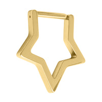 Titanium Supernova Star Hinged Clicker Ring