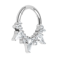 Titanium Genevieve Hinged Clicker Ring