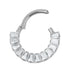 Titanium Halo Baguette Hinged Clicker Ring