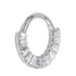 Titanium Halo Baguette Hinged Clicker Ring