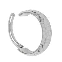 Titanium Hammered Hinged Clicker Ring