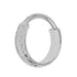 Titanium Hammered Hinged Clicker Ring