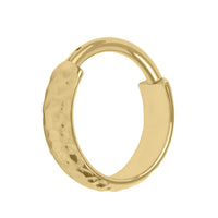 Titanium Hammered Hinged Clicker Ring