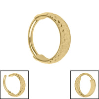 Titanium Hammered Hinged Clicker Ring