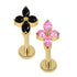 Gold Titanium Internally Threaded Labrets 1.2mm - Arya Marquise