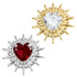 Titanium Internally Threaded Labrets 1.2mm - Crowned Barbed Heart