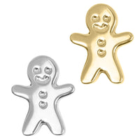 Titanium Internally Threaded Labrets 1.2mm - Gingerbread Man