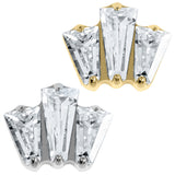 Titanium Internal Jewelled Art Deco Baguette Fan Top