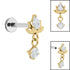 Titanium Internal Thread Jewelled Sacred Lotus Labret