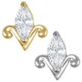 Titanium Internal Jewelled Amsterdam Tulip Top