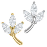 Titanium Internal Marquise Iris Leaf Top