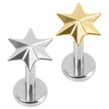 Titanium Internally Threaded Labrets 1.2mm - Radiant Star