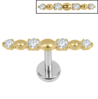 Titanium Internal Thread Jewelled Sorline Labret