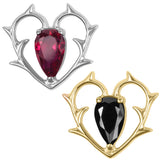 Titanium Internal Briar Heart Top