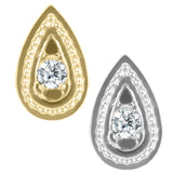 Titanium Internal Jewelled Persian Teardrop Top