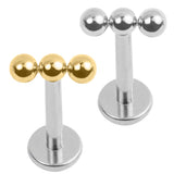 Titanium Internally Threaded Labrets 1.2mm - Asia Tri Ball