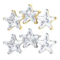 Titanium Internal 3 Sisters Jewelled Stars Top