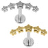 Titanium Internally Threaded Labrets 1.2mm - Nova 5 Star Crescent