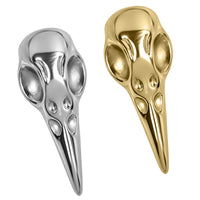 Titanium Internally Threaded Labrets 1.2mm - Corvid Bird Skull