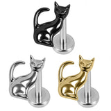 Titanium Internally Threaded Labrets 1.2mm - Gomez Cat