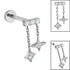 Titanium Internally Threaded Labrets 1.2mm - Titanium Delilah