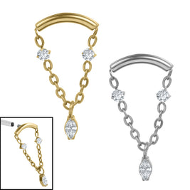 Titanium Internal Brooke Marquise Top