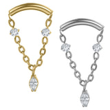 Titanium Internal Brooke Marquise Top
