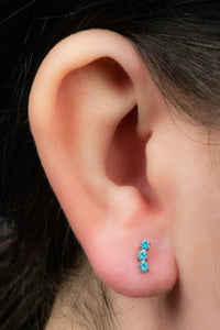 Titanium Internally Threaded Labrets 1.2mm - Titanium Eternal Trio