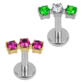 Titanium Internally Threaded Labrets 1.2mm - Eternal Trio