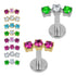 Titanium Internally Threaded Labrets 1.2mm - Titanium Eternal Trio