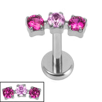 Titanium Internally Threaded Labrets 1.2mm - Titanium Eternal Trio