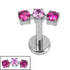 Titanium Internally Threaded Labrets 1.2mm - Titanium Eternal Trio