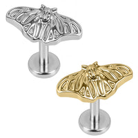 Titanium Internally Threaded Labrets 1.2mm - Midnight Moth