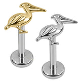 Titanium Internally Threaded Labrets 1.2mm - Prague Pelican