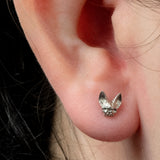 Titanium Internally Threaded Labrets 1.2mm - Cairo Cat Skull