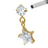 Titanium Internally Threaded Labrets 1.2mm - Celeste