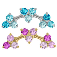 Titanium Internal Sakura Blossom Flower Curve Top